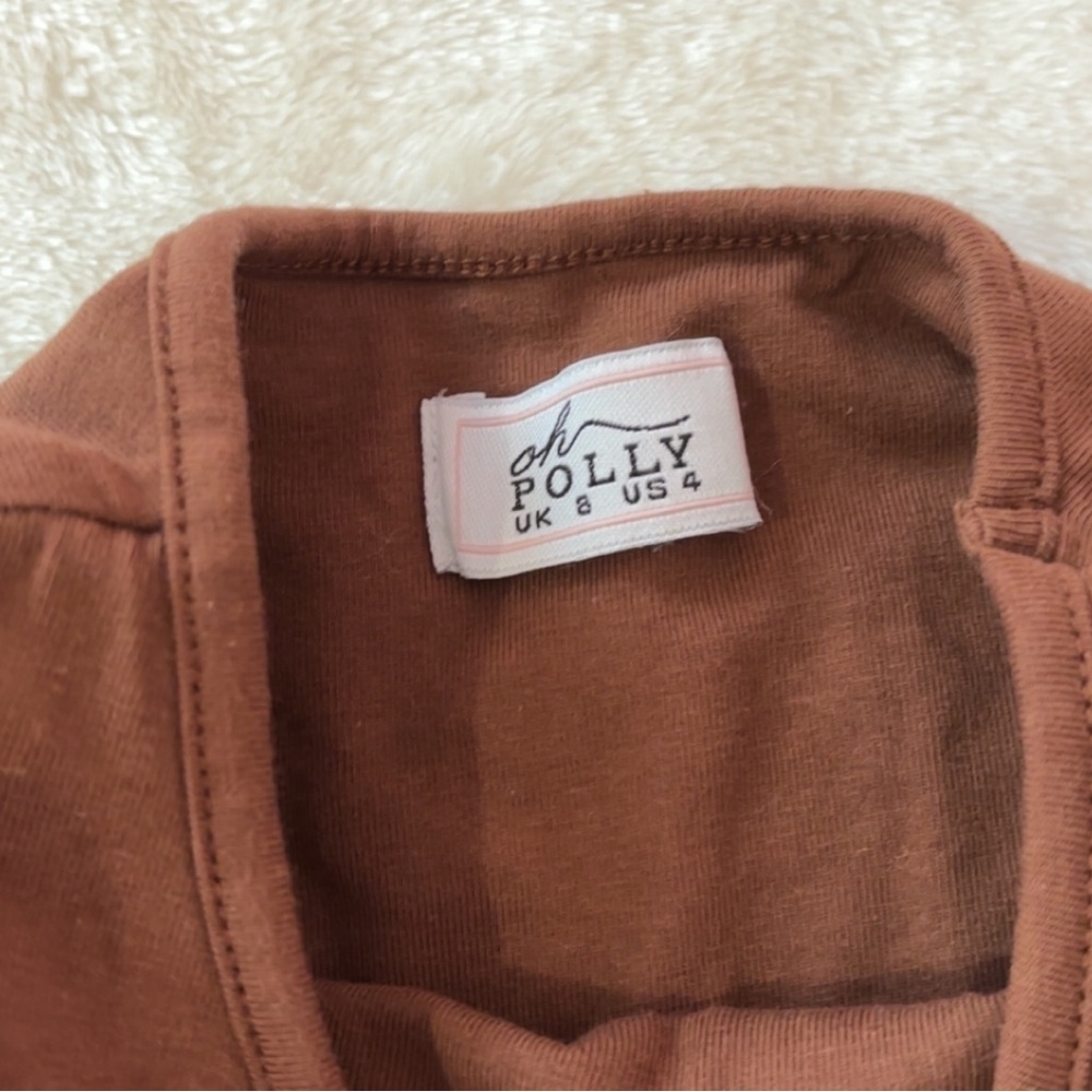 NWOT Oh Polly Exposed Seam Asymmetric Crop Top - Picture 10 of 10